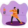 illustration for couple dancing
