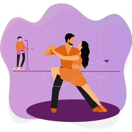 Dancing couple  Illustration