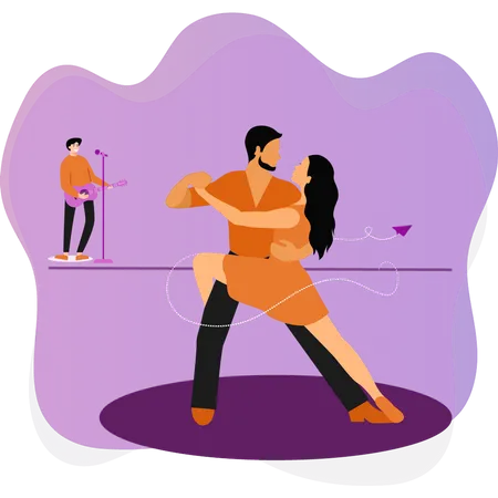 Dancing couple  Illustration