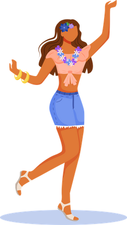 Dancing girl Illustration