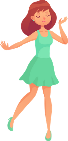 Dancing Girl  Illustration