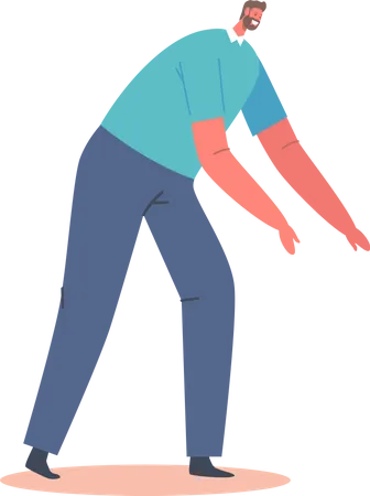 Dancing Hipster man  Illustration