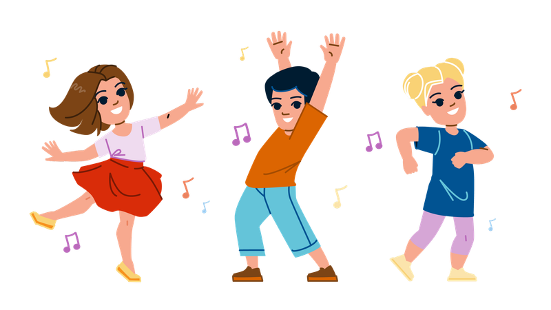 Dancing kid  Illustration