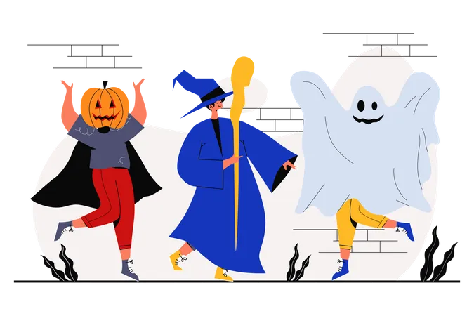 Dancing on Halloween  Illustration