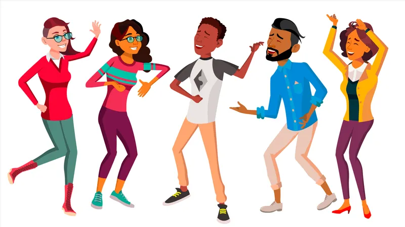 Dancing People  Illustration