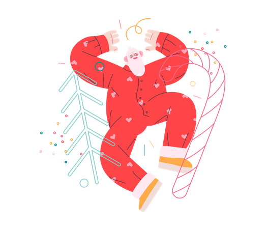 Dancing Santa Illustration
