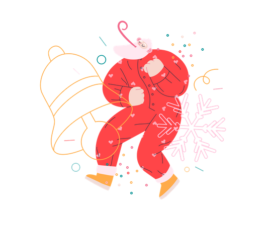 Dancing Santa  Illustration