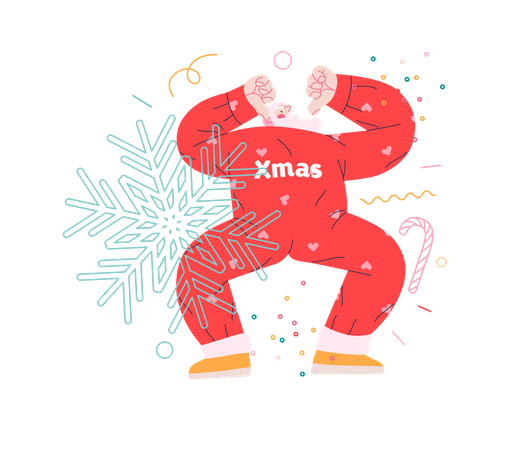 Dancing Santa  Illustration