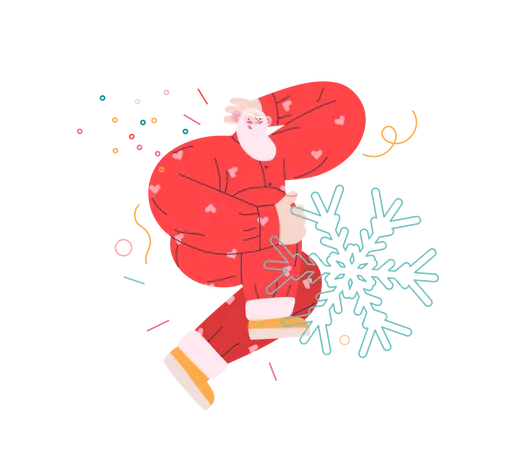 Dancing Santa  Illustration