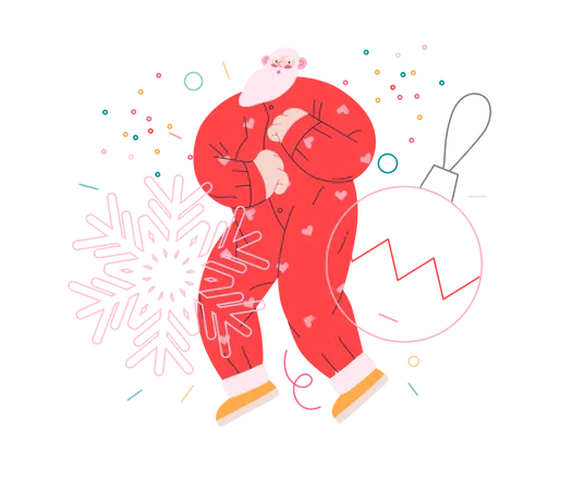 Dancing Santaclaus  Illustration