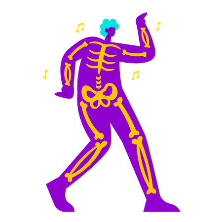 Dancing skeleton  Illustration
