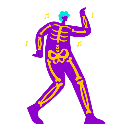 Dancing skeleton  Illustration