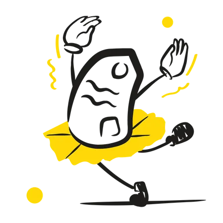 Dancing tag  Illustration