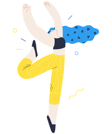 Dancing teenage girl  Illustration