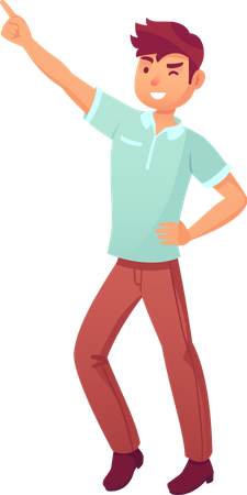 Dancing Young Man  Illustration