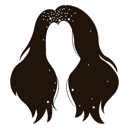 Dandruff hair  Illustration