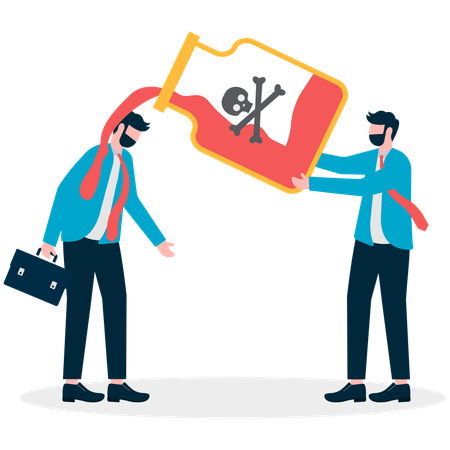 Danger business partner  Illustration