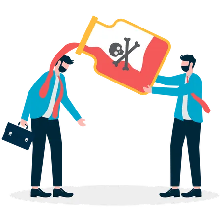 Danger business partner  Illustration