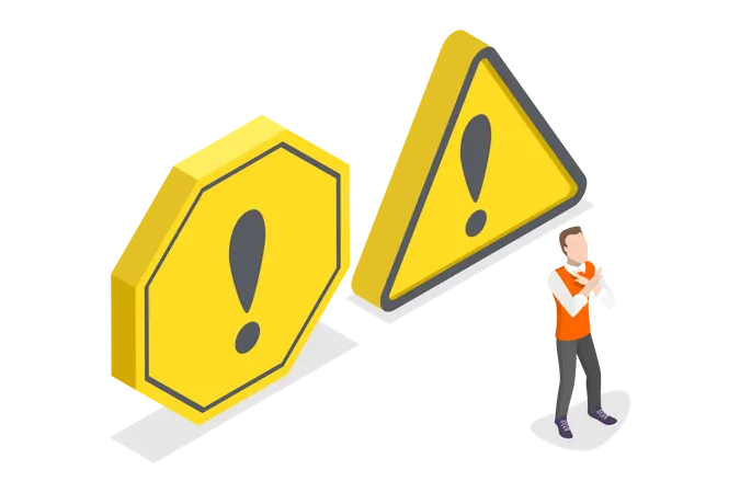 Danger Or Caution Sign  Illustration