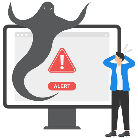 Dangerous malware  Illustration
