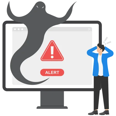 Dangerous malware  Illustration