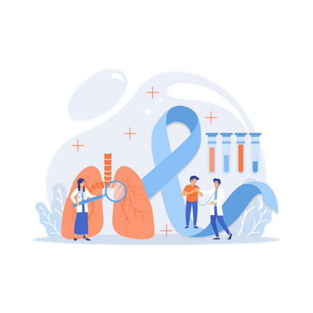 Dangerous respiratory system disease  Illustration