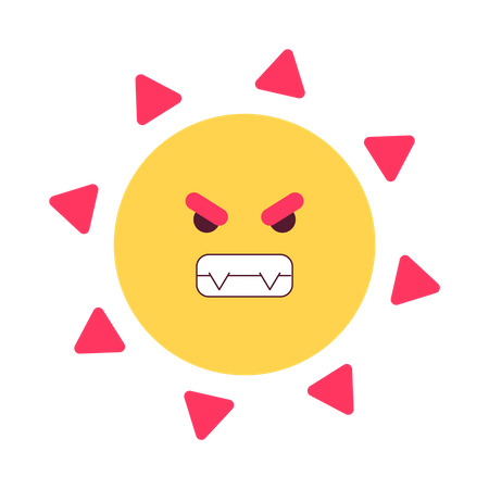 Dangerous summer sun  Illustration
