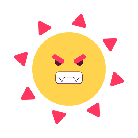 Dangerous summer sun  Illustration