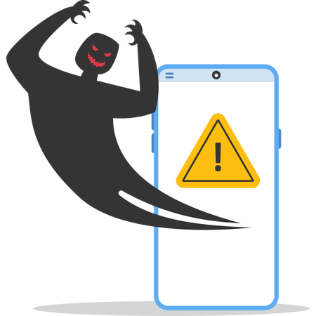 Dangers of smartphones and social media  Illustration