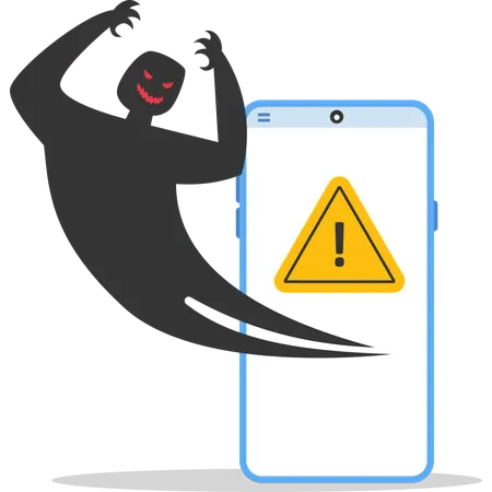 Dangers of smartphones and social media  Illustration