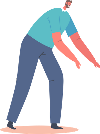 Homme hipster dansant  Illustration