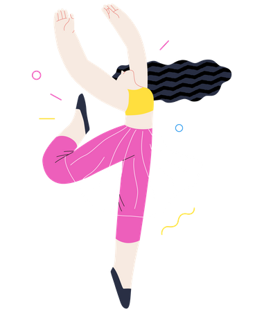 Adolescente dansante  Illustration