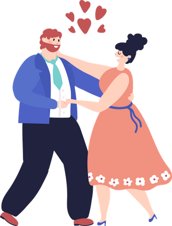 Danse en couple  Illustration