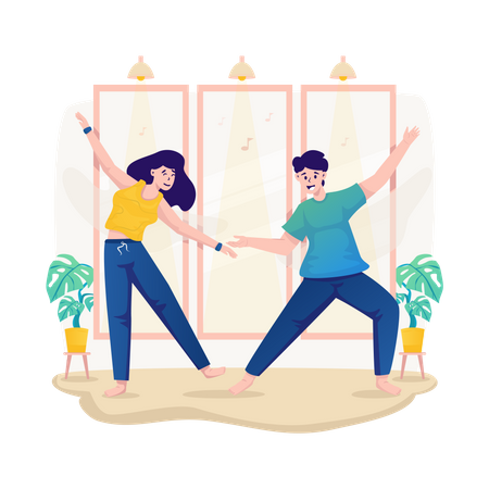 Danse en couple  Illustration