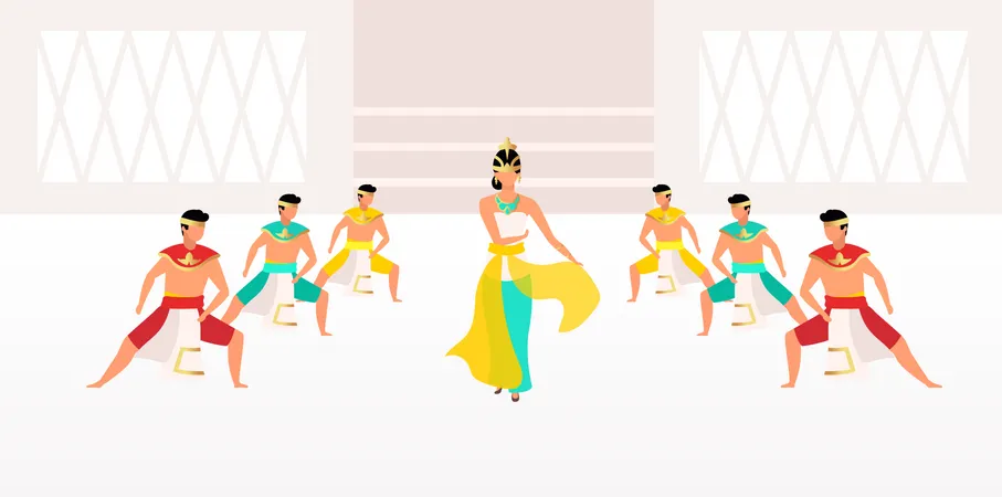 Danseurs indonésiens  Illustration