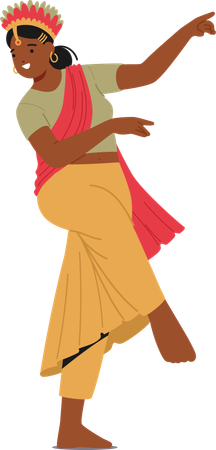 Danseuse indienne  Illustration