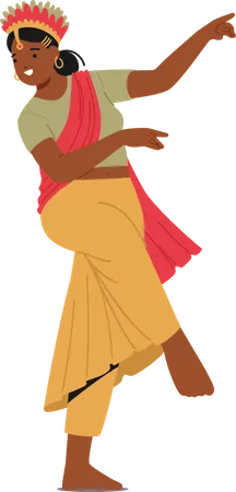 Danseuse indienne  Illustration