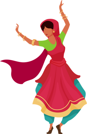 Danseuse indienne  Illustration