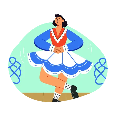 Danseuse irlandaise  Illustration