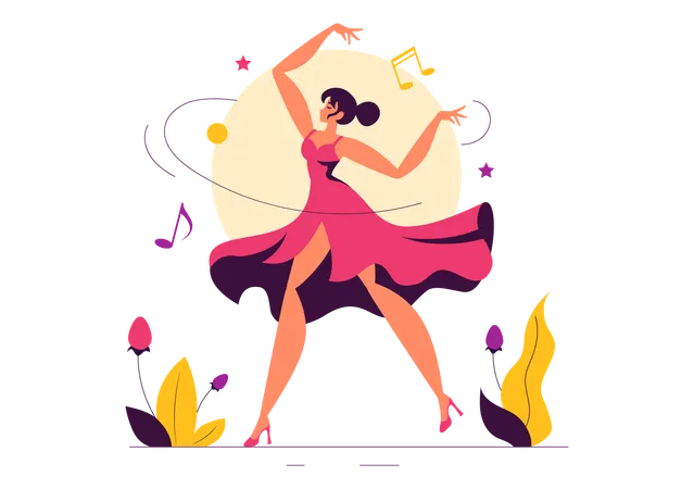 Danseuse exécutant  Illustration