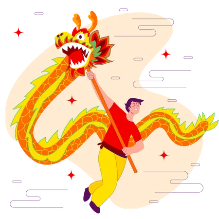 Baile del dragón  Ilustración