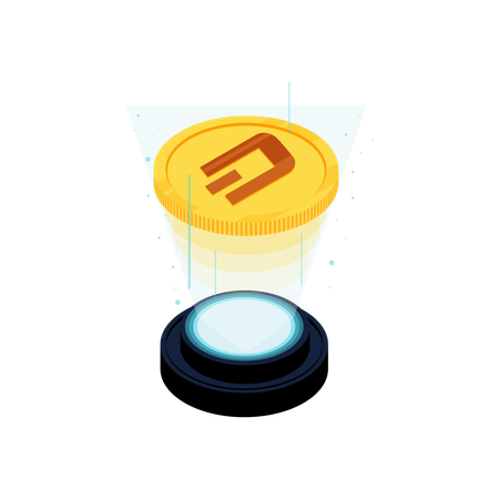 Dash Coin hologram  Illustration