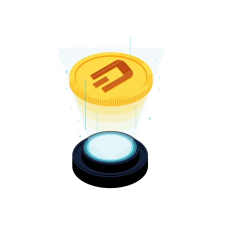 Dash Coin hologram  Illustration