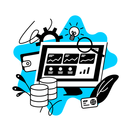 Dashboard finance system  Illustration