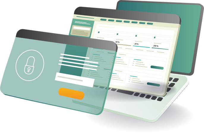 Dashboard for Analyzing Account Password Security Data  Illustration