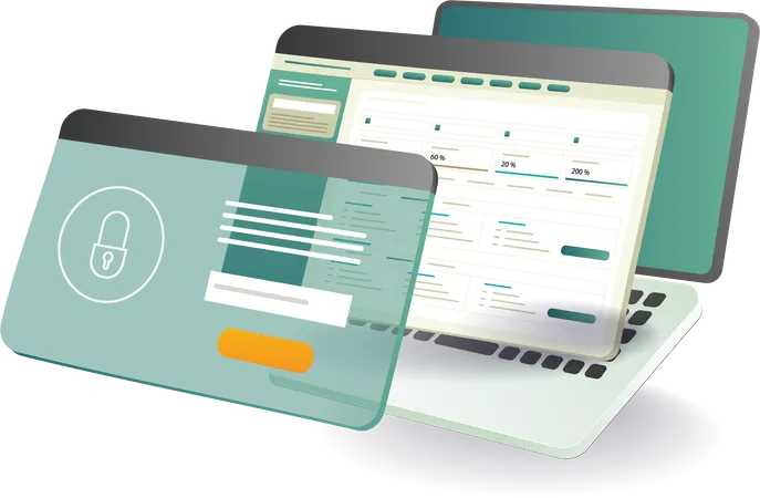 Dashboard for Analyzing Account Password Security Data  Illustration