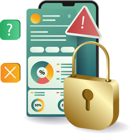 Dashboard for Analyzing Smartphone App Security Performance  Illustration