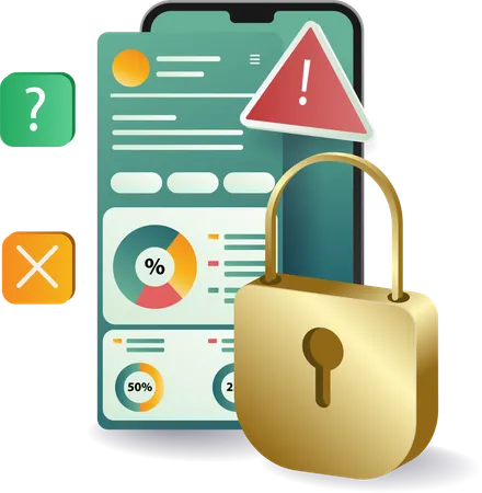 Dashboard for Analyzing Smartphone App Security Performance  Illustration