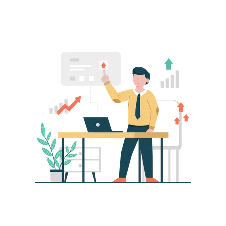 Setting Strategies For Sales Results Illustration イラスト