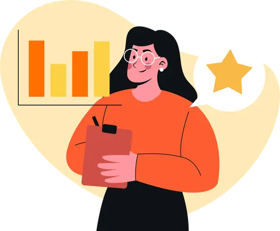 Data Analysis and Progress Tracking through Engaging Visuals  Illustration